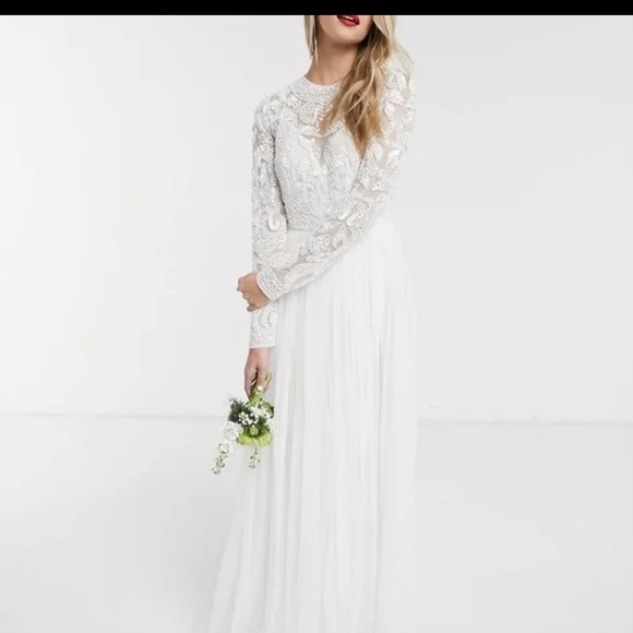 ASOS | Dresses | Asos Edition Elizabeth Beaded Bodice Wedding Dress Size  Nwt | Poshmark